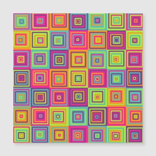 Squares Pattern Magnetkarte (Vorderseite)