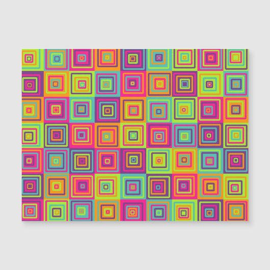 Squares Pattern Magnetkarte (Vorderseite)
