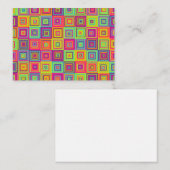 Squares Pattern Mitteilungskarte (Vorne/Hinten)