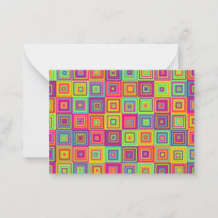 Squares Pattern Mitteilungskarte