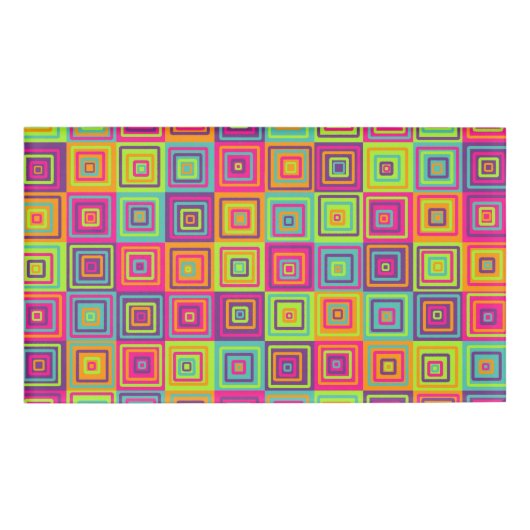Squares Pattern Namenschild (Vorderseite)