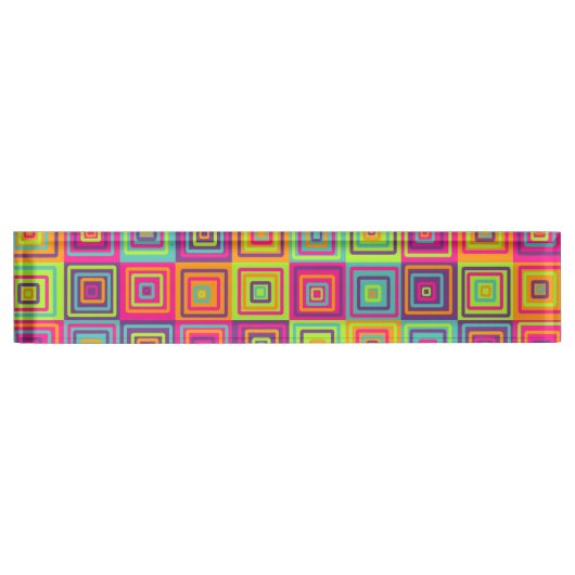 Squares Pattern Namensplakette (Vorderseite)