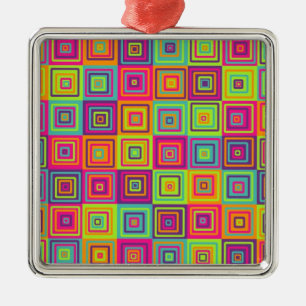 Squares Pattern Ornament Aus Metall