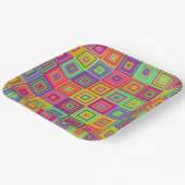 Squares Pattern Pappteller (Gewinkelt)