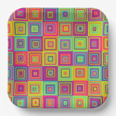 Squares Pattern Pappteller (Vorderseite)