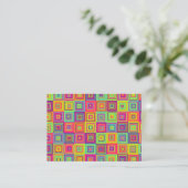 Squares Pattern Platzkarte (Stehend Vorderseite)