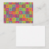 Squares Pattern Platzkarte (Vorne/Hinten)
