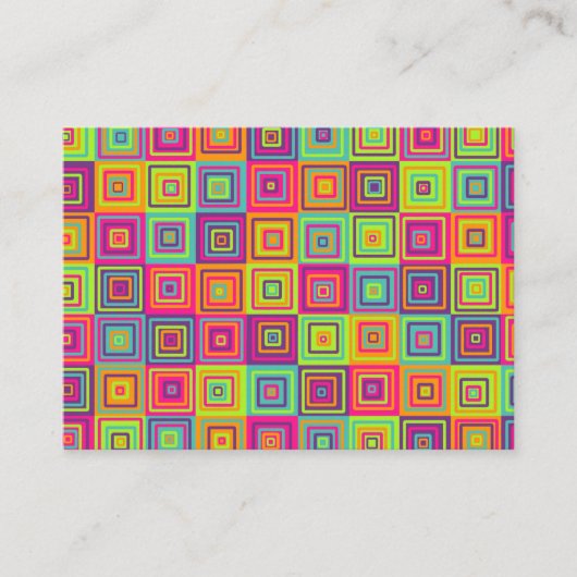 Squares Pattern Platzkarte (Vorderseite)