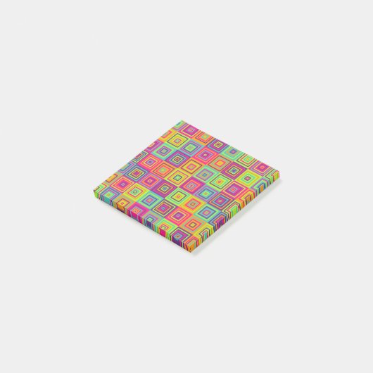Squares Pattern Post-it Klebezettel (angewinkelt)