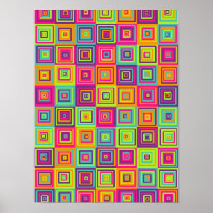 Squares Pattern Poster