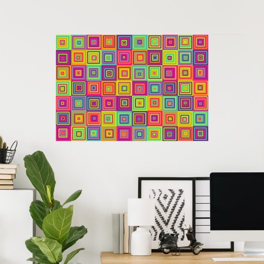 Squares Pattern Poster (Heimbüro)