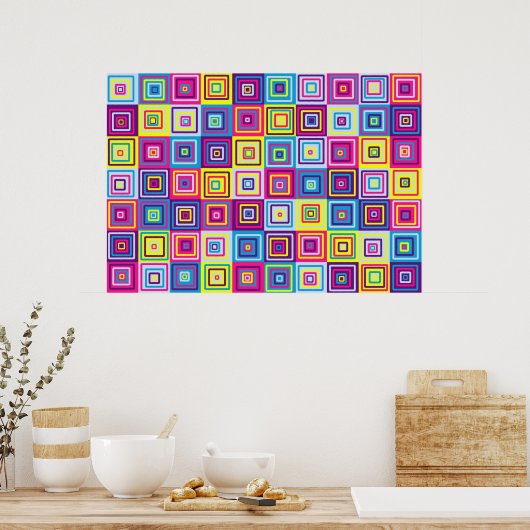 Squares Pattern Poster (Küche)