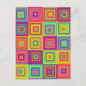 Squares Pattern Postkarte (Vorderseite)