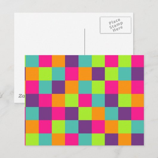Squares Pattern Postkarte (Vorne/Hinten)