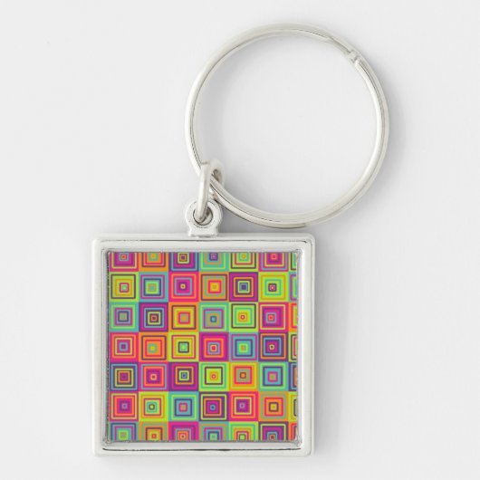 Squares Pattern Schlüsselanhänger (Vorne)
