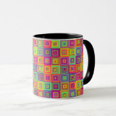 Squares Pattern Tasse (VorderseiteRechts)