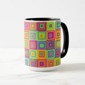 Squares Pattern Tasse (VorderseiteRechts)