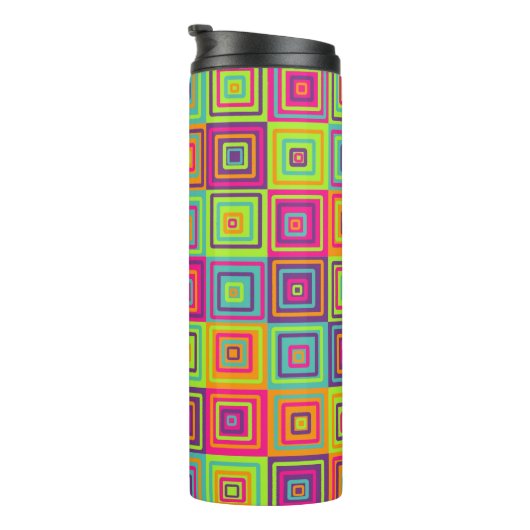 Squares Pattern Thermosbecher (Nach rechts gedreht)