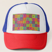 Squares Pattern Truckerkappe (Vorderseite)
