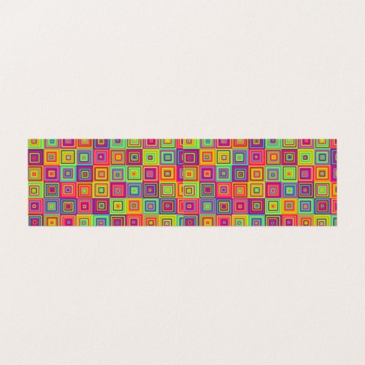 Squares Pattern Visitenkarten (Außenseite Aufgefaltet)