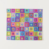 Squares Pattern Wandteppich (Vorderseite (Horizontal))