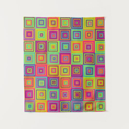 Squares Pattern Wandteppich (Vorderseite)