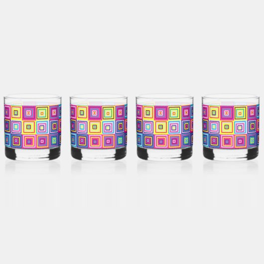 Squares Pattern Whiskyglas (Hinten)