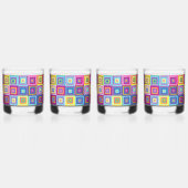 Squares Pattern Whiskyglas (Links)