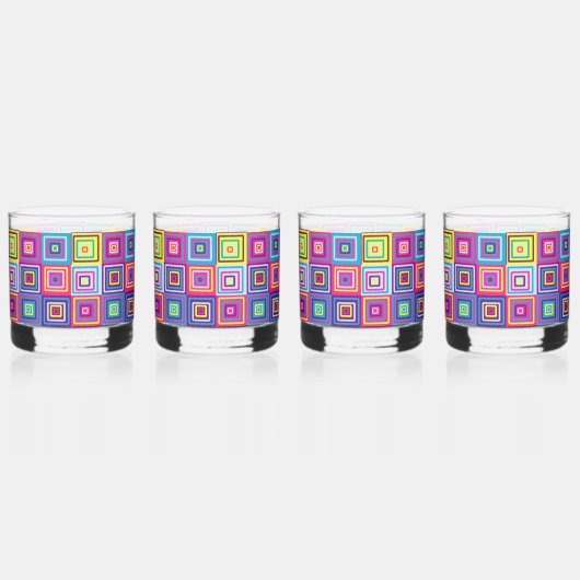 Squares Pattern Whiskyglas (Rechts)
