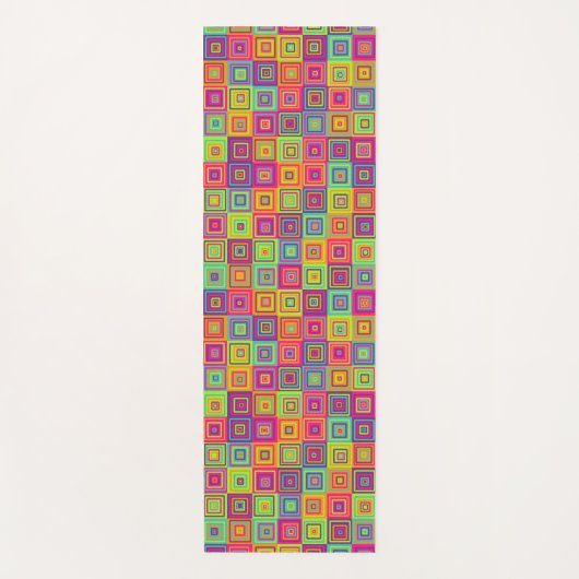 Squares Pattern Yogamatte (Vorderseite)