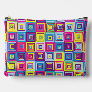 Squares Pattern Zubehörtasche