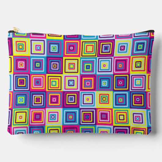 Squares Pattern Zubehörtasche (Vorderseite)