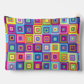 Squares Pattern Zubehörtasche (Rückseite)