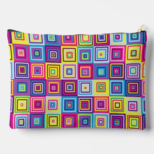 Squares Pattern Zubehörtasche (Rückseite)