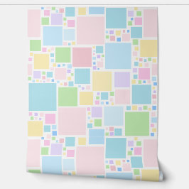 squares various sizes in pastel tones tapete