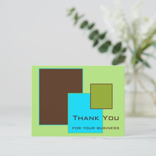 Squares Vielen Dank, Postcard Postkarte (Stehend Vorderseite)