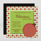 Squares Weihnachtsessen Einladung (Vorne/Hinten)
