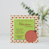 Squares Weihnachtsessen Einladung (Stehend Vorderseite)