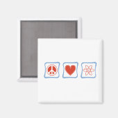 Squares - Wissenschaftler der Peace Liebe Magnet (Vorderseite/Rückseite)