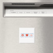 Squares - Wissenschaftler der Peace Liebe Magnet (In Situ (Geschirrspüler))