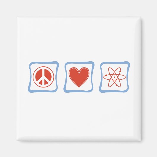 Squares - Wissenschaftler der Peace Liebe Magnet (Vorne)