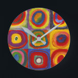 Squares with Concentric Circles | Kandinsky | Runde Wanduhr<br><div class="desc">Color Study: Squares with Concentric Circles is a 1913 painting by Wassily Kandinsky.</div>