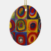 Squares With Concentric Circles Keramik Ornament (Rechts)