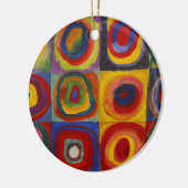 Squares With Concentric Circles Keramik Ornament (Links)
