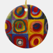 Squares With Concentric Circles Keramik Ornament (Hinten)