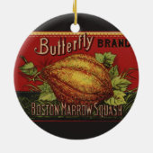 Squash antike pflanzliche Etikett kann Keramikornament (Hinten)