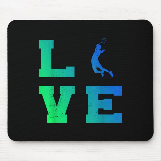 Squash Badminton Player Mens Shuttle Badminton  Mousepad (Vorne)