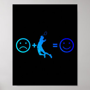 Squash Badminton Spieler Damen Herren Federball Poster
