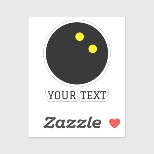 Squash Ball Double Dot Custom Vinyl Aufkleber (Blatt)