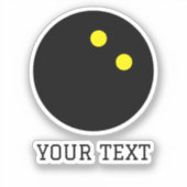 Squash Ball Double Dot Custom Vinyl Aufkleber (Vorderseite)